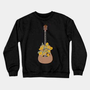 Guitar/Sunflowers! Crewneck Sweatshirt